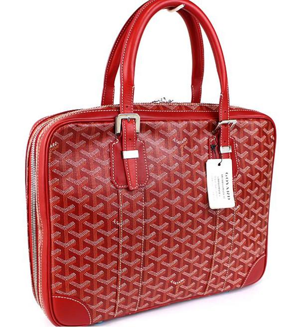 GOYARD ゴーヤル スーパーコピー メンズ ディプロマット ビジネス バッグ ヘリンボーン 赤 8011901